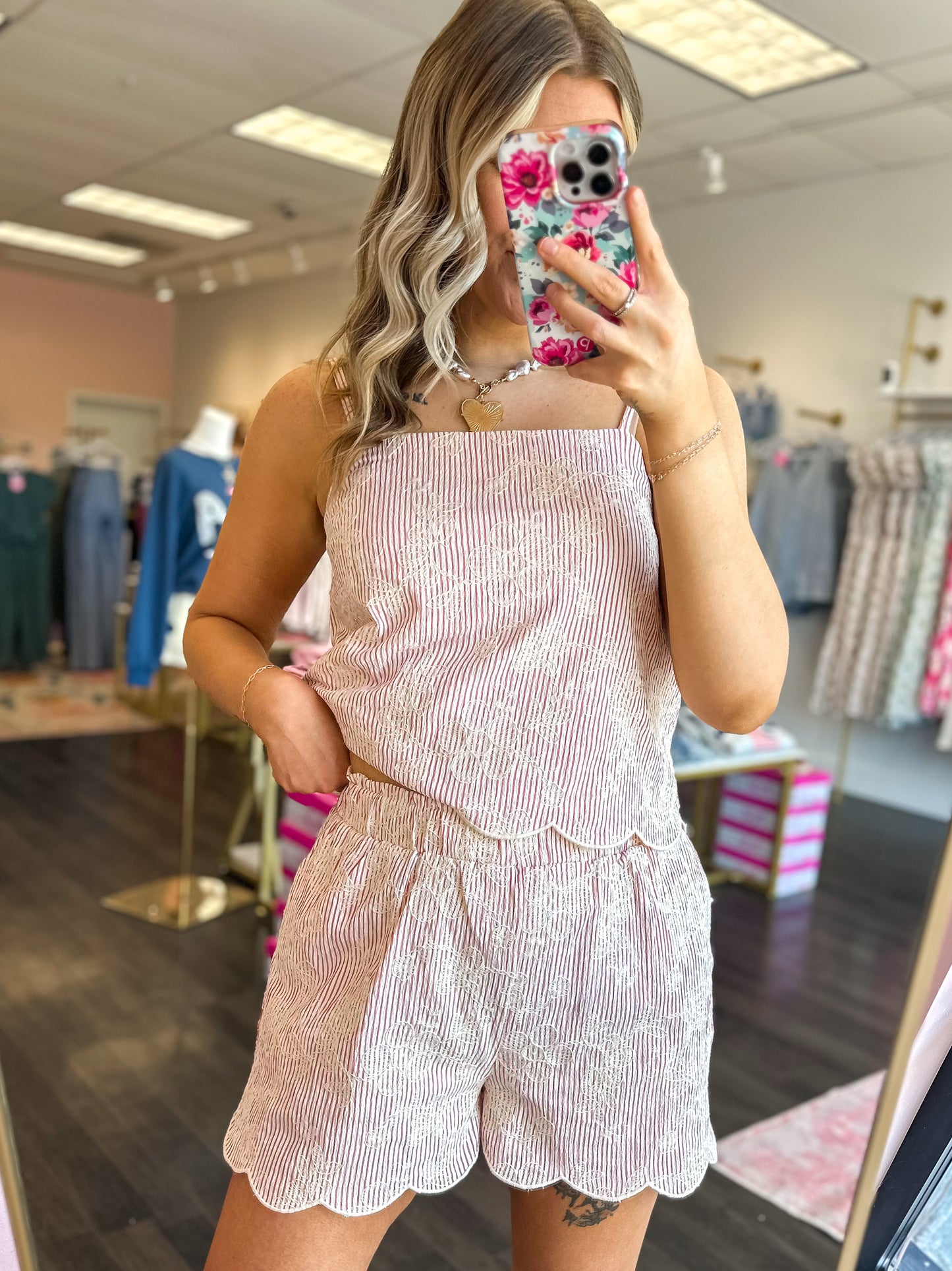 Summer Sweetheart Scallop Shorts
