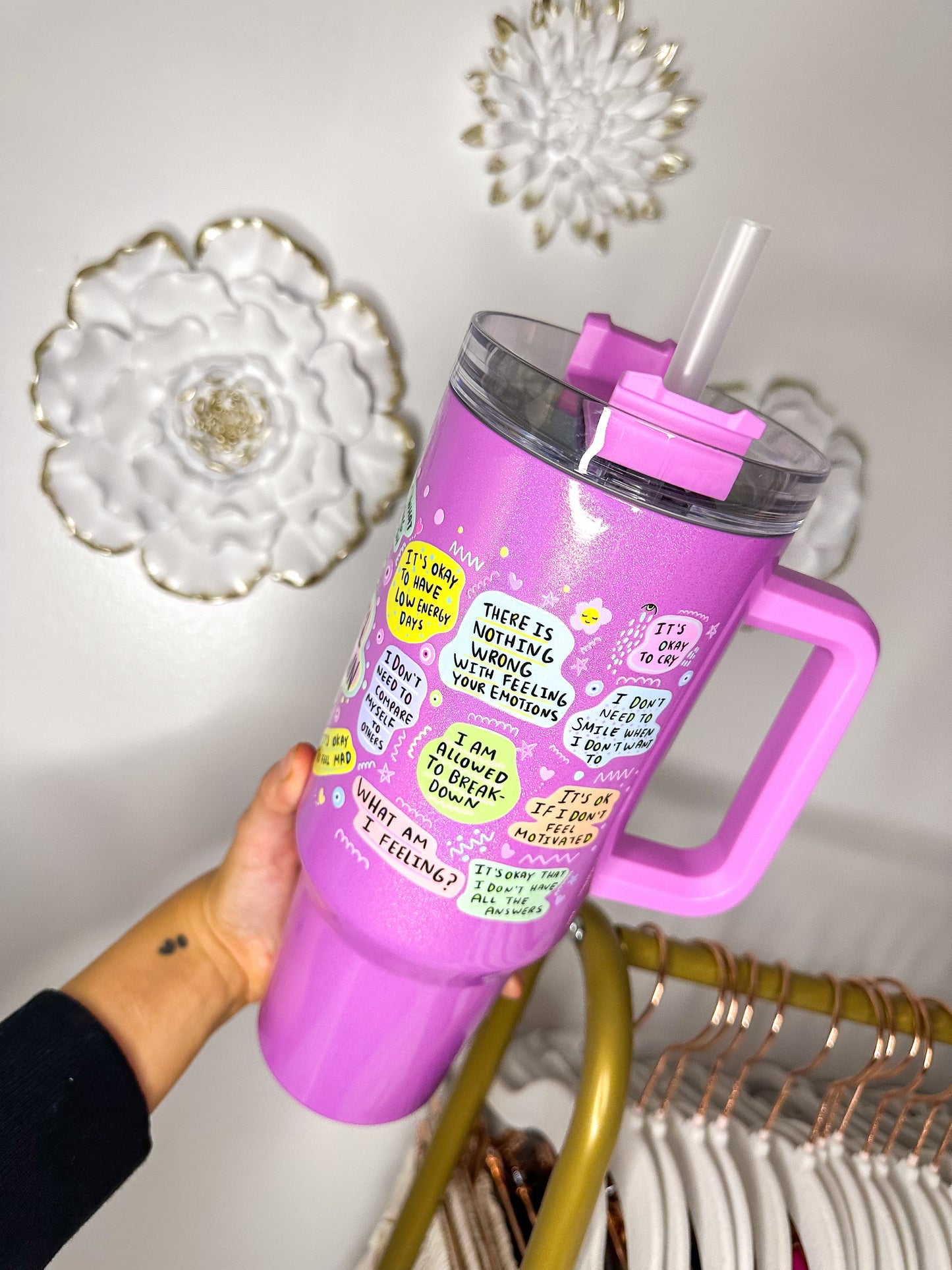 My Mental Breakdown Cup - 40 Oz. Purple Shimmer Tumbler