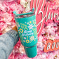 Keep Growing Floral - 40 Oz. Green Shimmer Tumbler