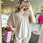Back To The Basics Biker Short Set - Plum Pink