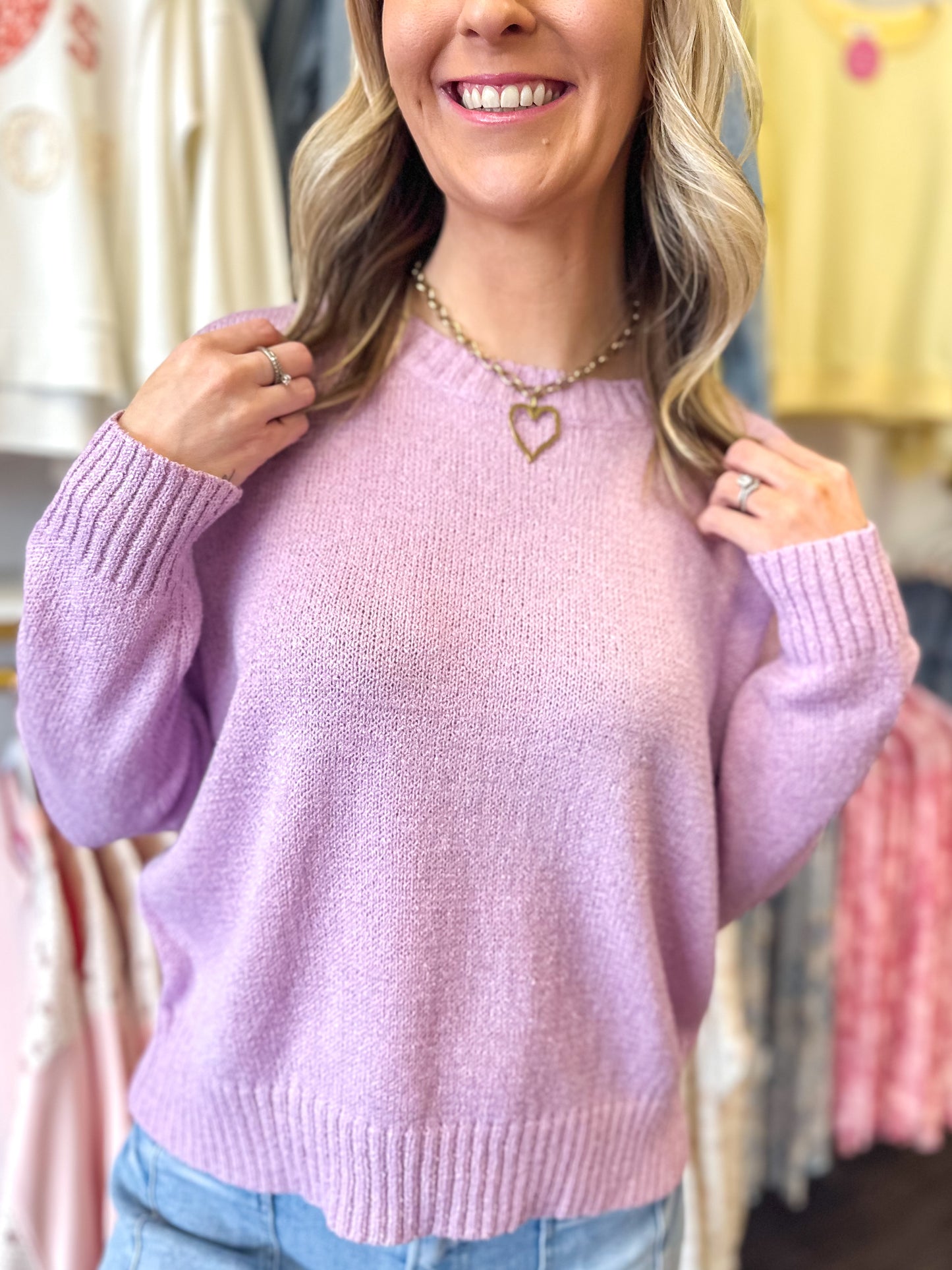 Lainey Lilac Lightweight Sweater