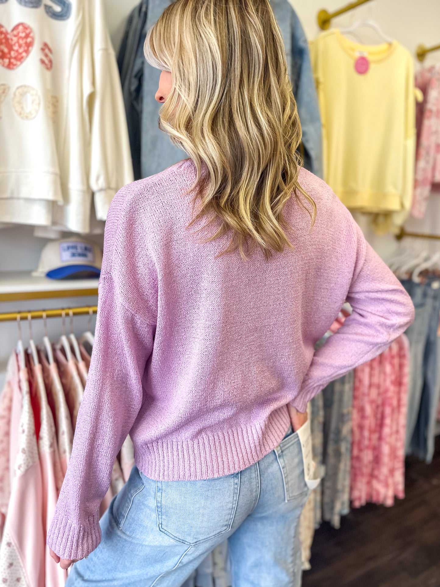 Lainey Lilac Lightweight Sweater
