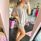 Back To The Basics Biker Short Set - Plum Pink