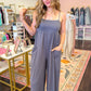 Willow Wide Leg Jumpsuit - Charcoal