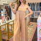 Willow Wide Leg Jumpsuit - Latte