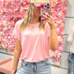 Remington Round Neck Dolman Short Sleeve Knit Top - Pink