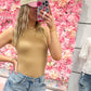 Renee Round Neck Bodysuit - Taupe