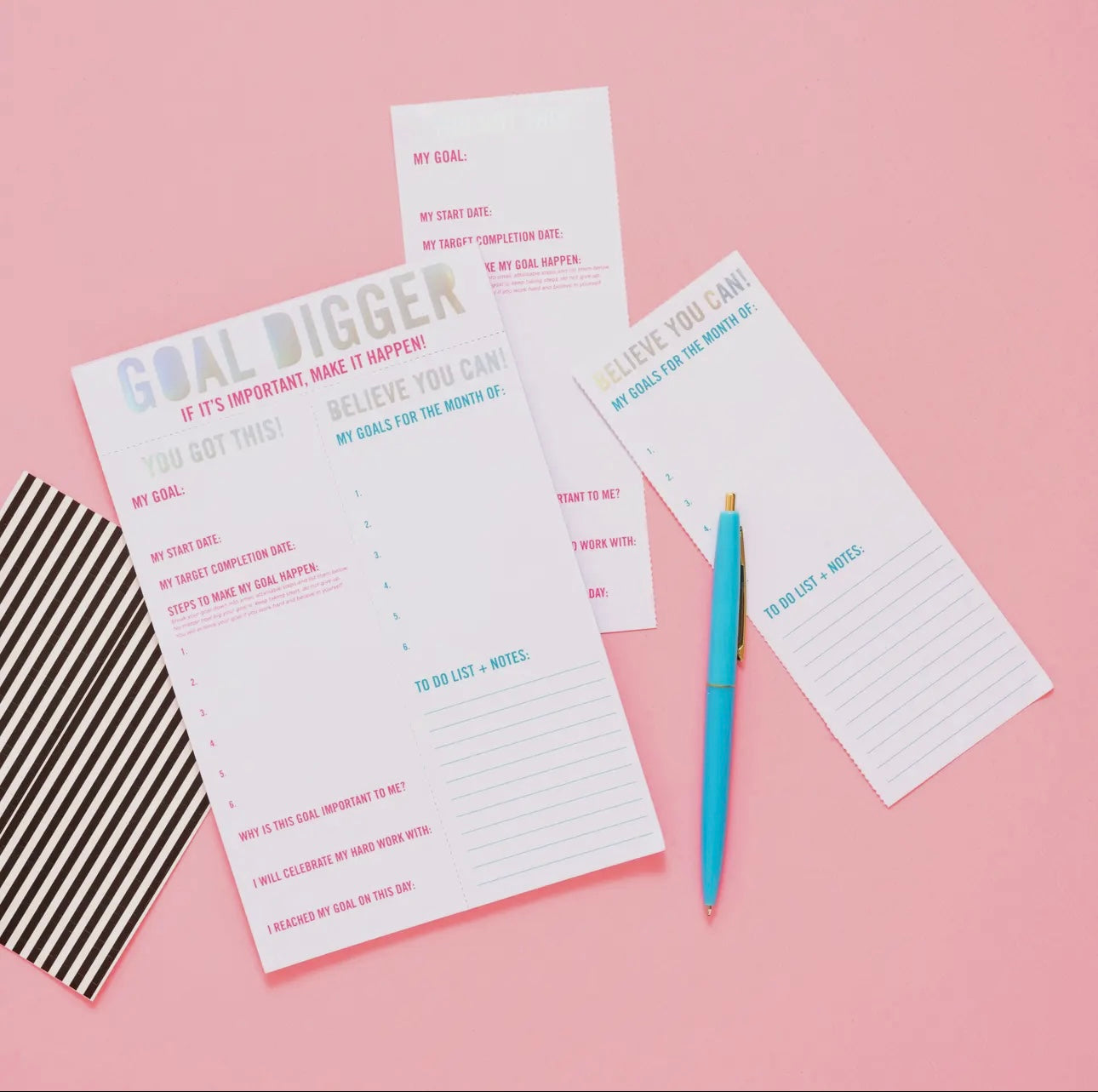 "Goal Digger" Goal Setting Notepad