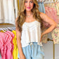 Delicate Darling Lace Trim Cami Top