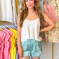 Mint Meadow Lace Shorts