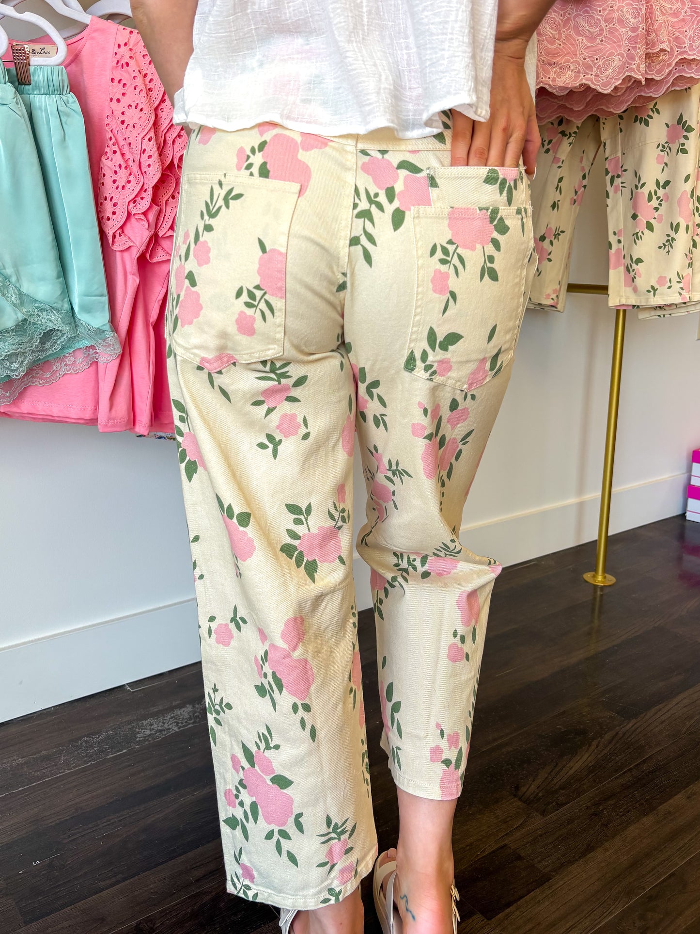 Petals & Pockets Barrel Pants