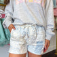 Petal Patchwork Shorts - Blue Combo