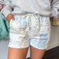 Petal Patchwork Shorts - Blue Combo