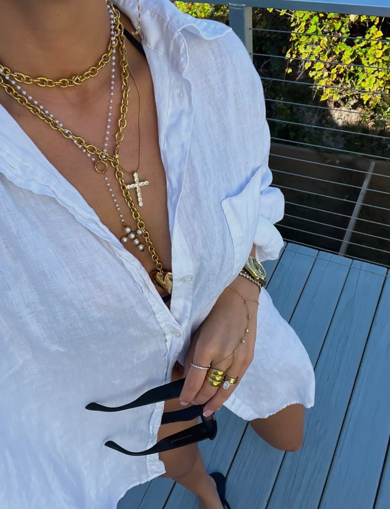 XL Diamond Cross Necklace