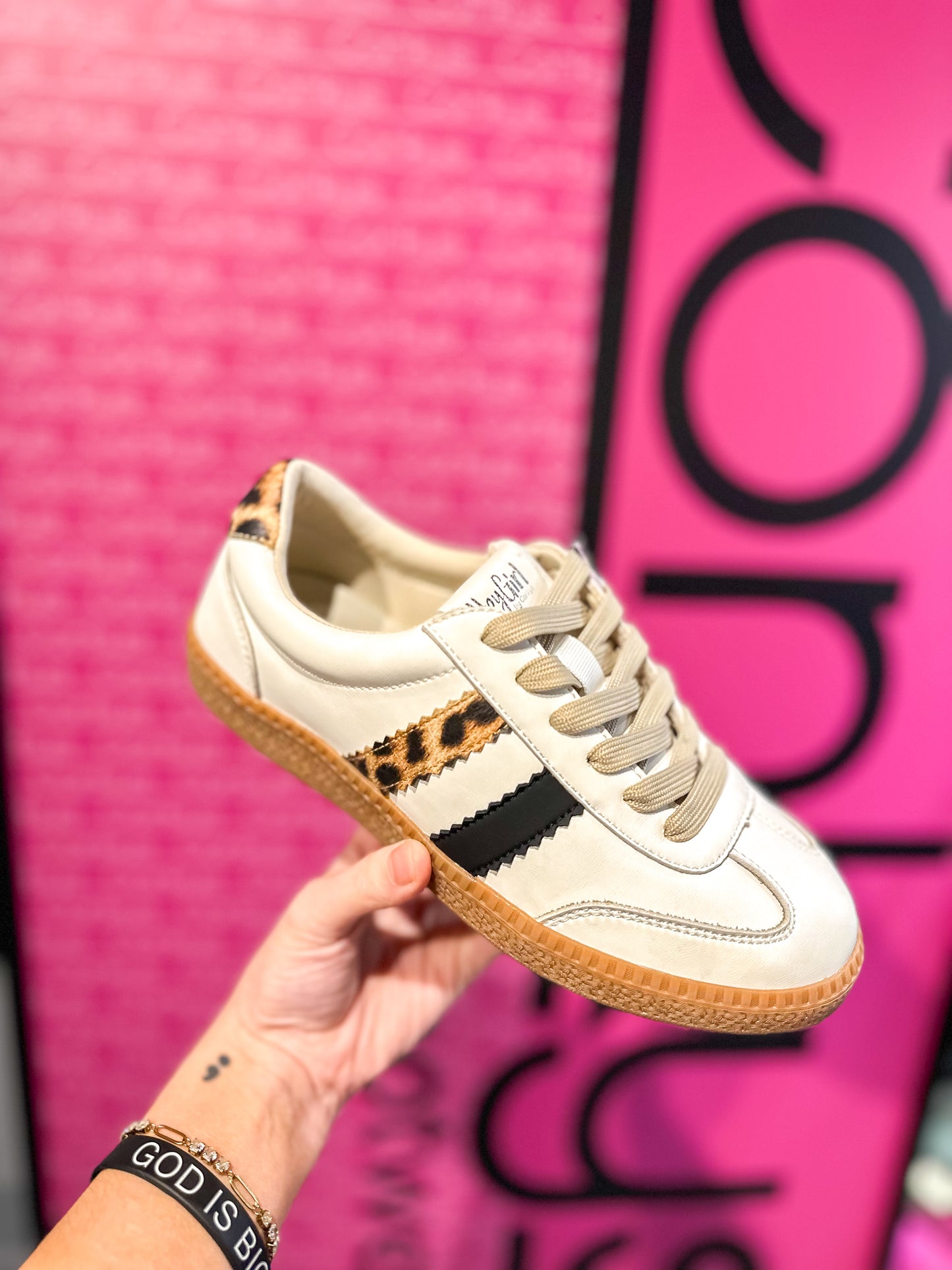 PREORDER ETA 12/15 - CORKY'S: Heads Up White Leopard Combo Sneaker