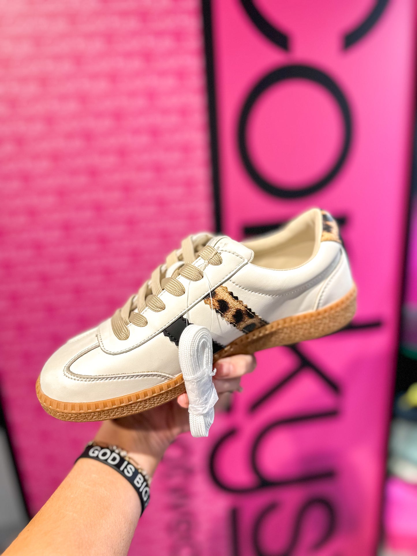 PREORDER ETA 12/15 - CORKY'S: Heads Up White Leopard Combo Sneaker