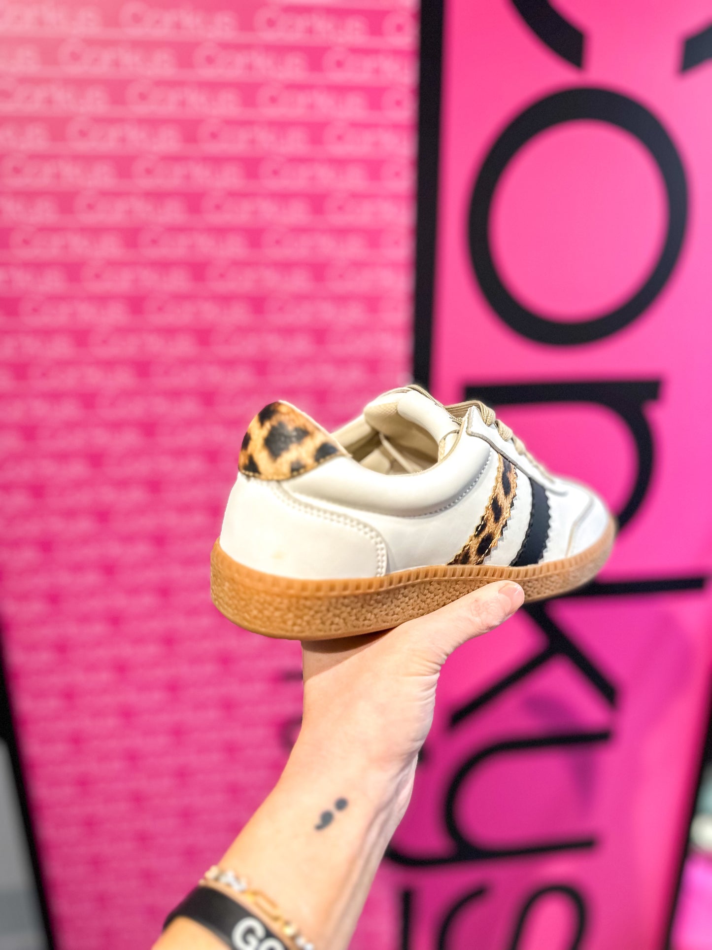 PREORDER ETA 12/15 - CORKY'S: Heads Up White Leopard Combo Sneaker