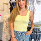 Simply Chic Lace Tank - Pale Banana