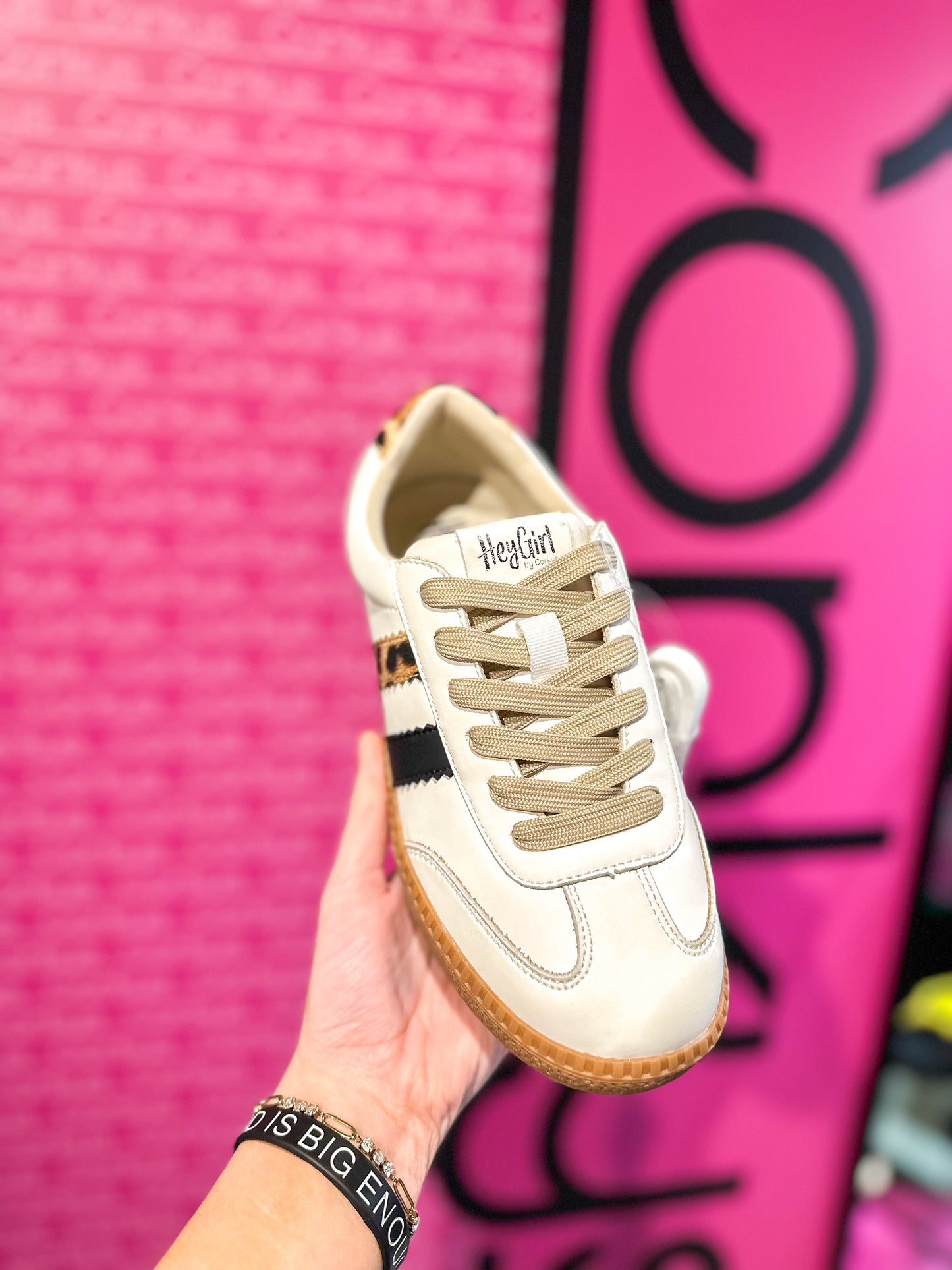 PREORDER ETA 12/15 - CORKY'S: Heads Up White Leopard Combo Sneaker