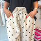 Dottie Scuba Barrel Lounge Pants - Cream/Black