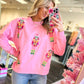 Sequin Nutcrackers Pullover