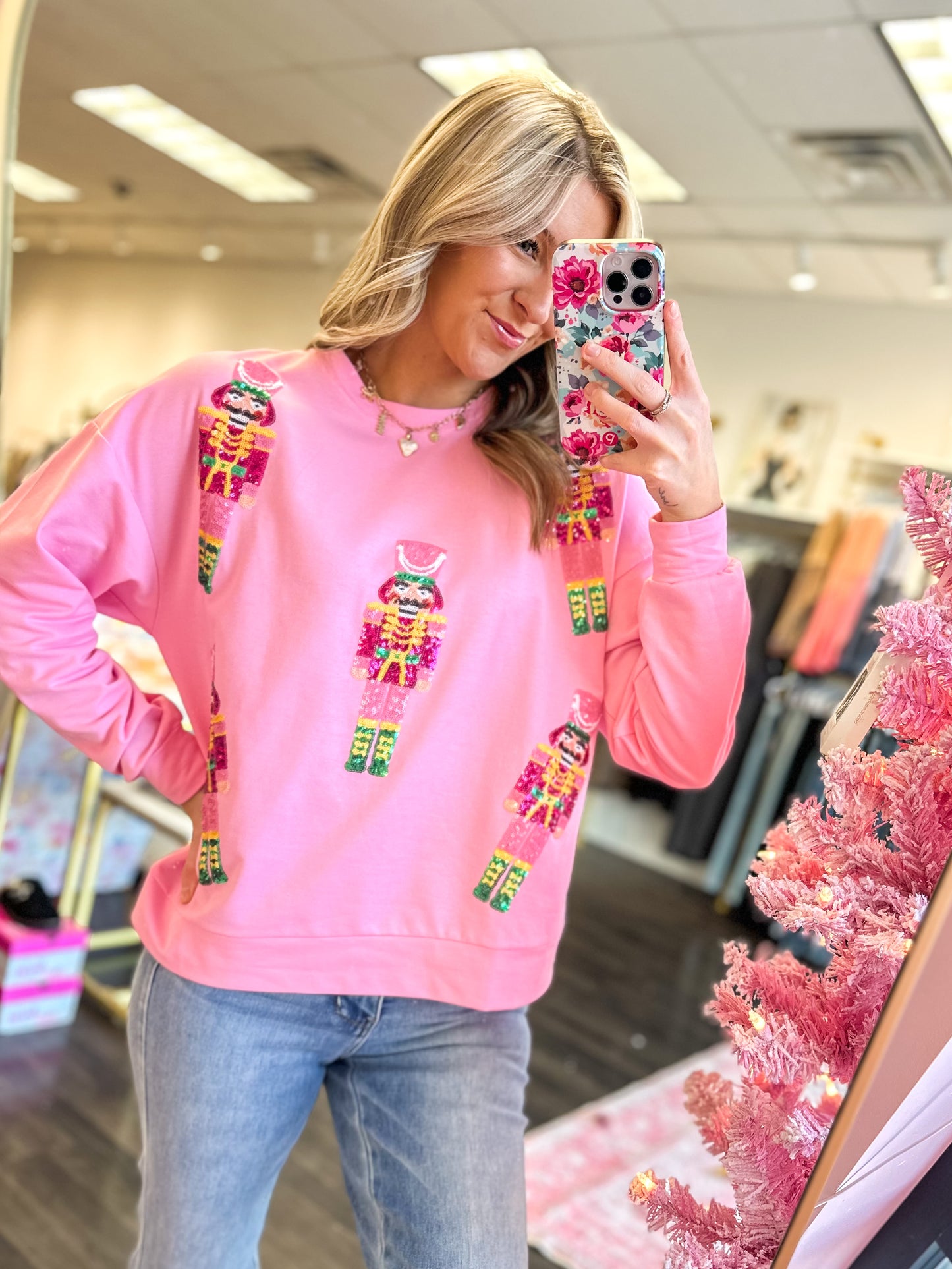 Sequin Nutcrackers Pullover