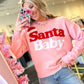 Santa Baby Pink Knit Sweater