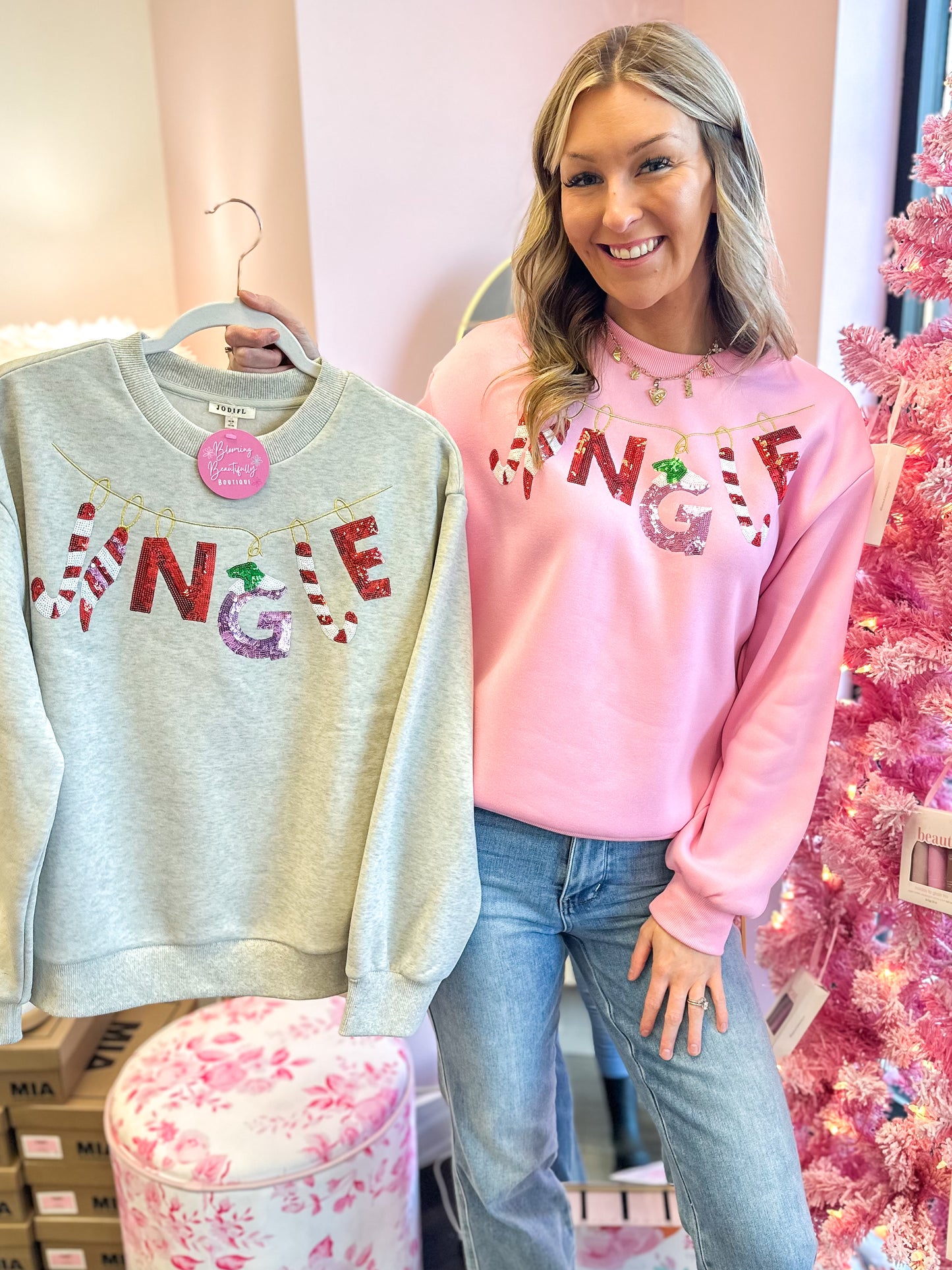 Jingle Sequin Sweatshirt