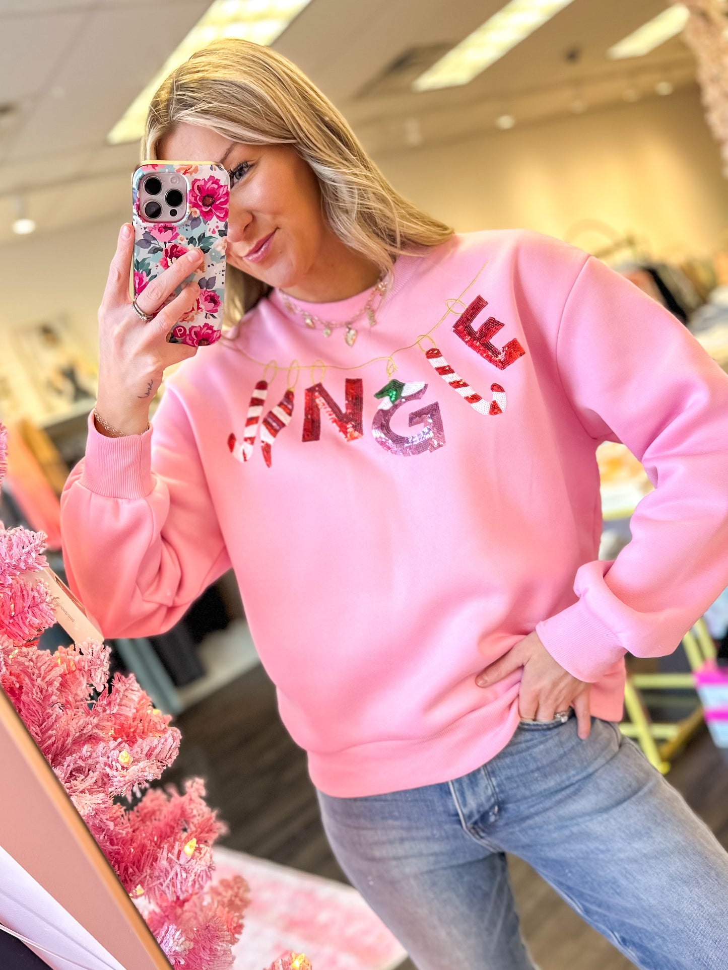 Jingle Sequin Sweatshirt