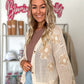 Leighton Lightweight Floral Sweater Cardigan - Beige