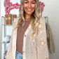 Leighton Lightweight Floral Sweater Cardigan - Beige