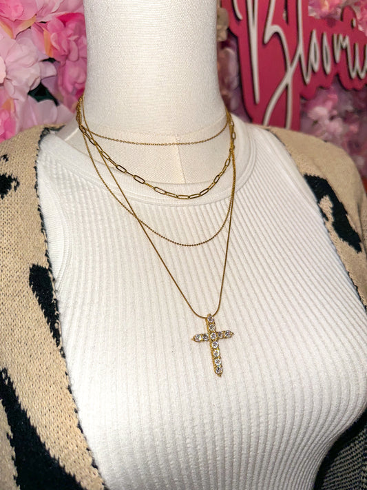 Hannah Diamond Cross Necklace