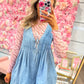 Blooming Long Sleeve Mesh Top