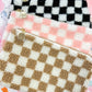 Teddy Checkered Cosmetic Pouch