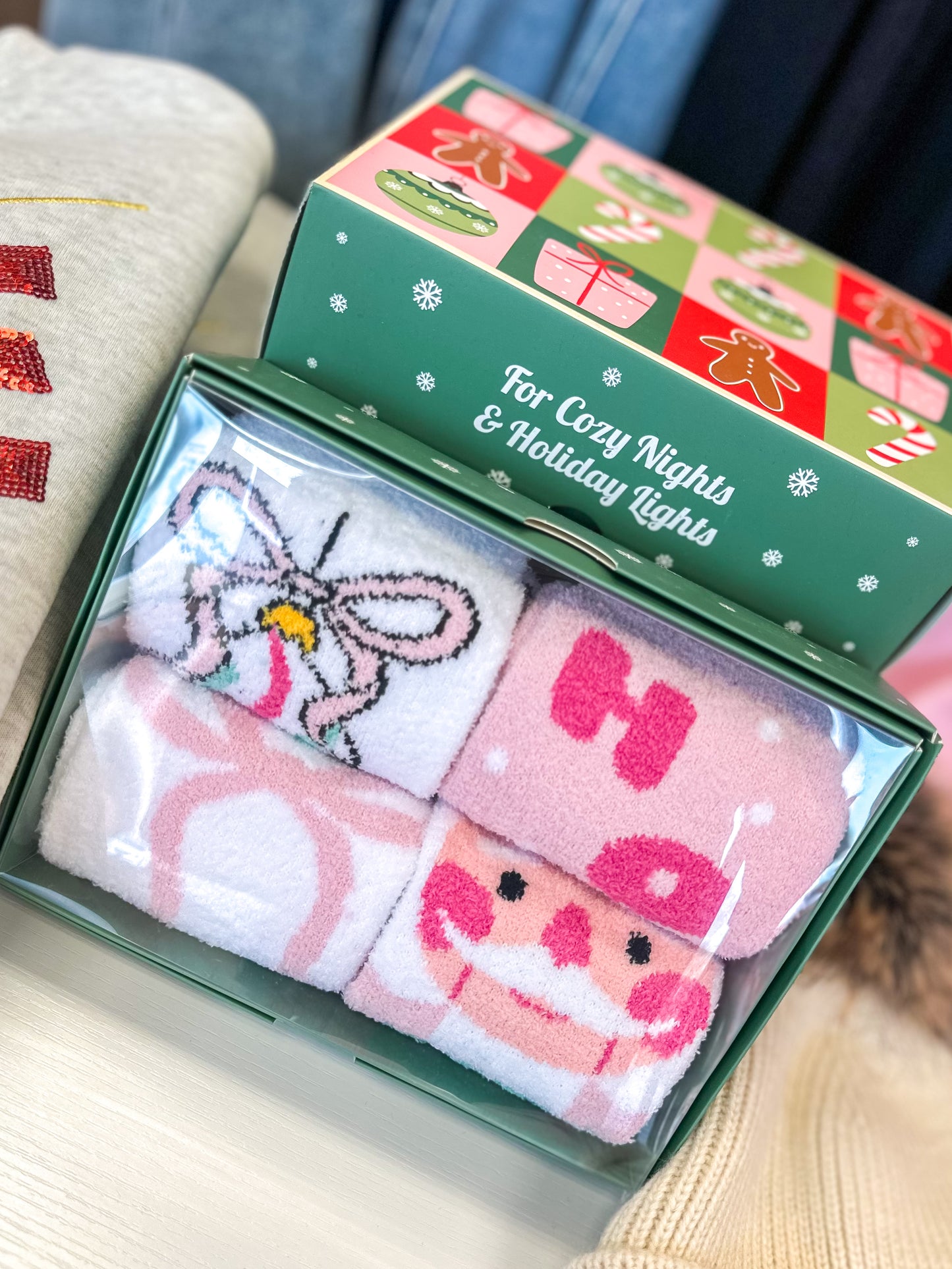 Festive Fuzzy Socks Gift Box