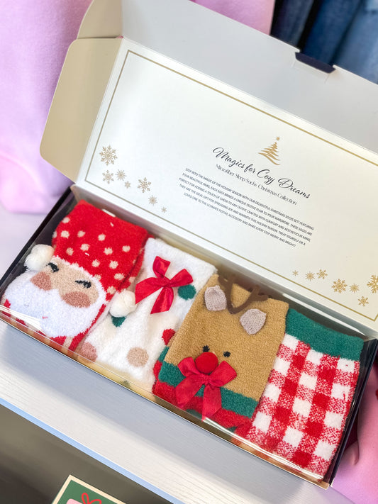 Christmas Fuzzy Socks Gift Box
