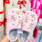 Dainty Floral Pink Fuzzy Slippers