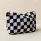 Teddy Checkered Cosmetic Pouch