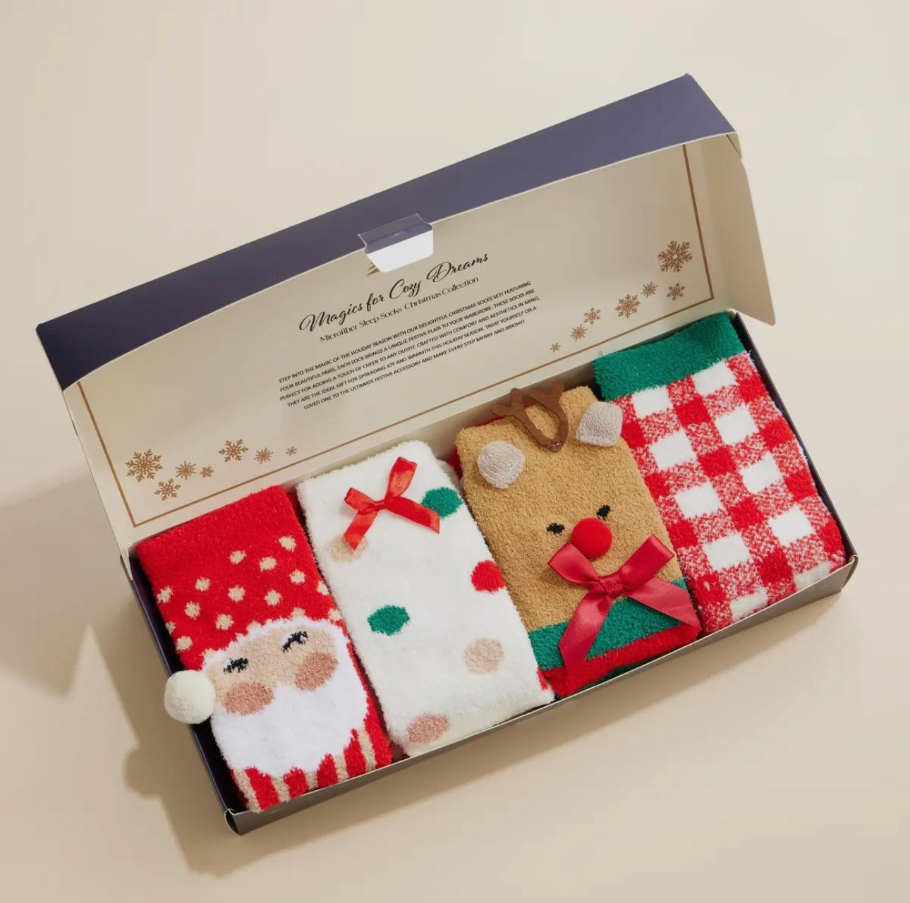 Christmas Fuzzy Socks Gift Box