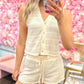 Coastal Chic Crochet Waist Tie Shorts