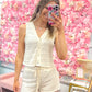 Coastal Chic Crochet Waist Tie Shorts
