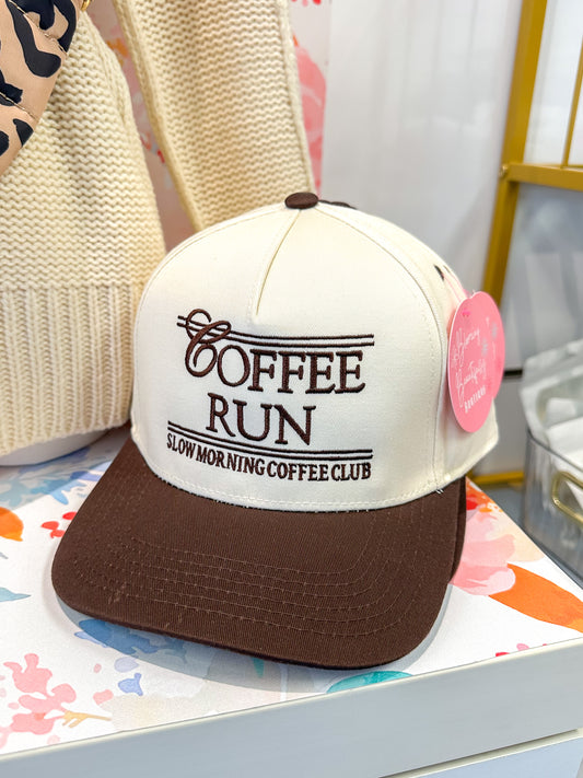 Coffee Run - Brown Vintage Trucker Hat