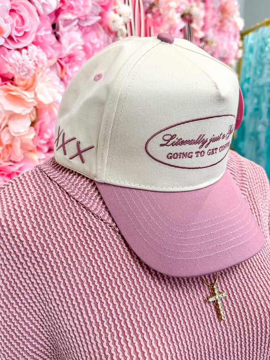 Literally Just A Girl - Mauve Vintage Trucker Hat