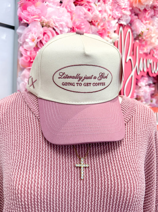 Literally Just A Girl - Mauve Vintage Trucker Hat