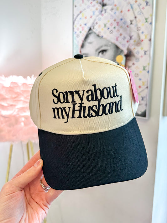 Sorry About My Husband - Vintage Trucker Hat