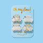 Pearl Confetti Mini Claw Hair Clips