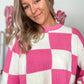 Coco Comfy Colorblock Sweater Top - Pink