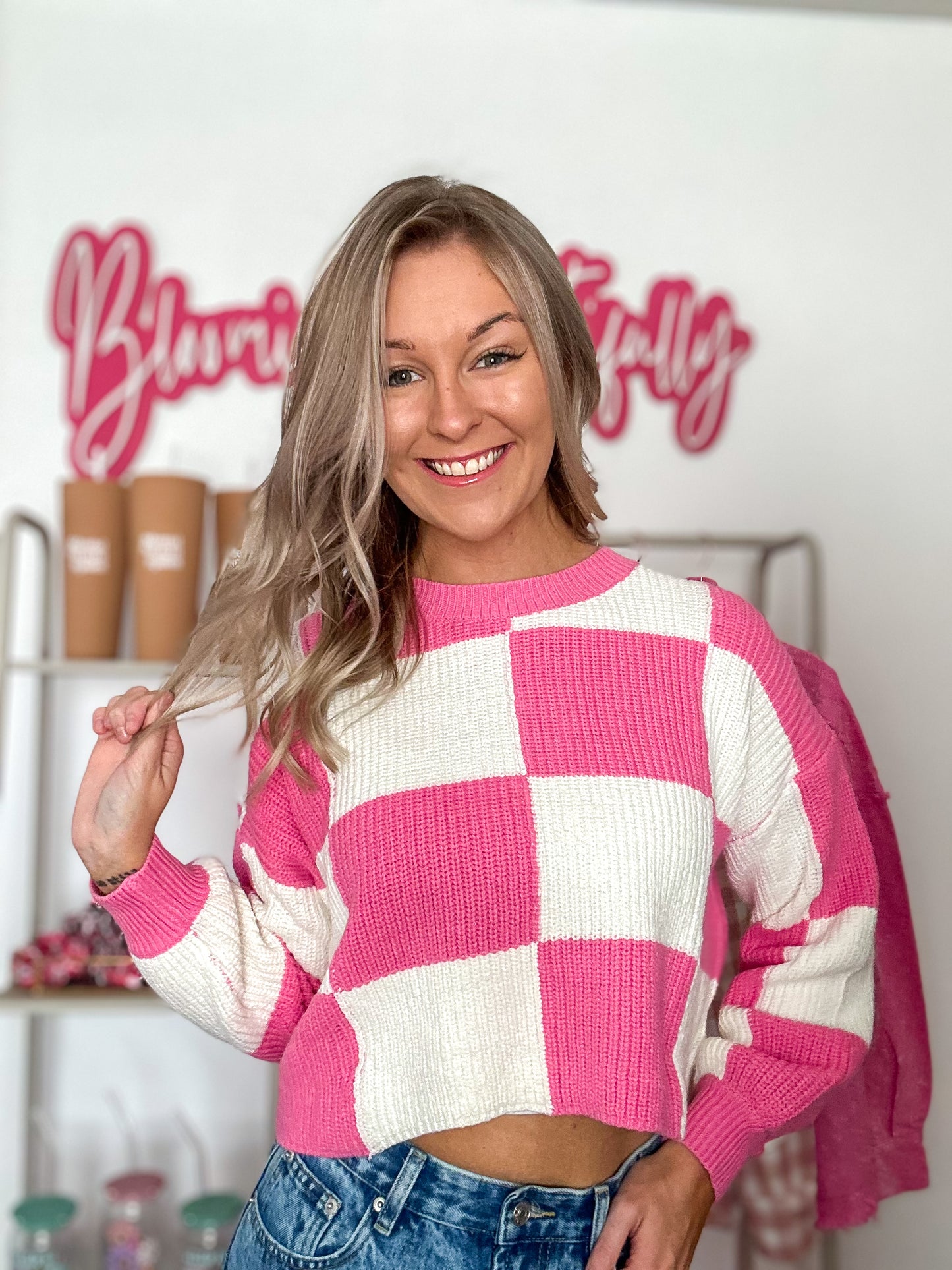 Coco Comfy Colorblock Sweater Top - Pink