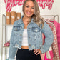 Rebel Ripped Denim Crop Jacket