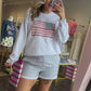 Floral Freedom Crewneck - Heather Grey